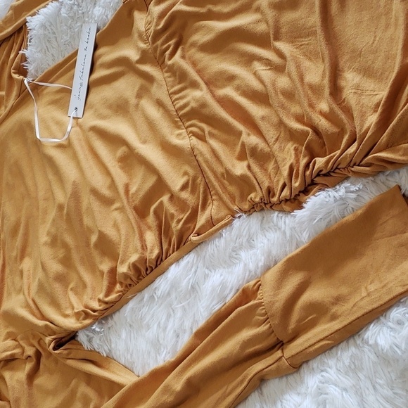 Young Fabulous and Broke Dress, Backless Asymmetrical Skirt Long Sleeved Size S - Picture 5 of 14